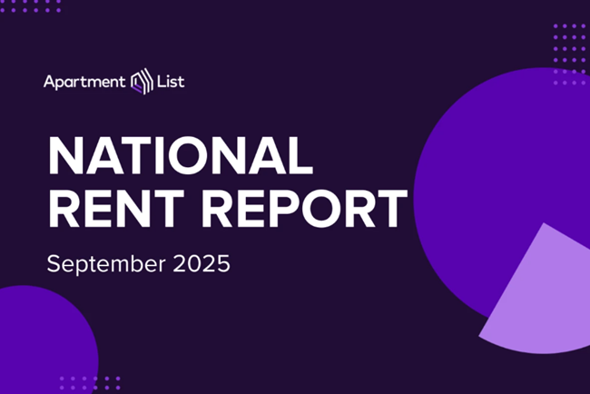 9-1-25 September Apartment List national report Rents dipped again 0.2% in August, the first month-over-month rent decline nationally, according to the September report from Apartment List.